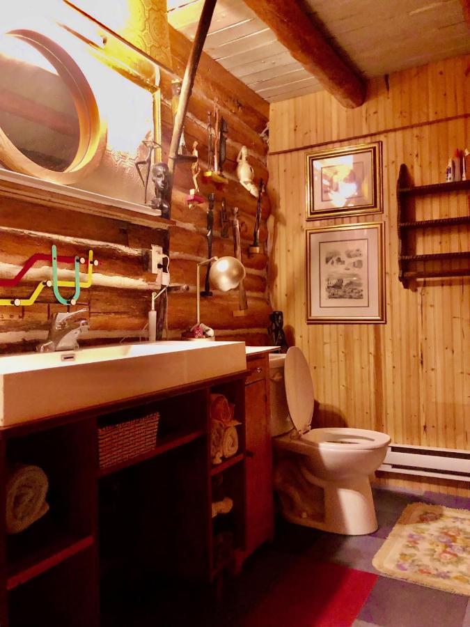 Chalet En Bois Rond Mauricie サン・タレクシ・デ・モン エクステリア 写真