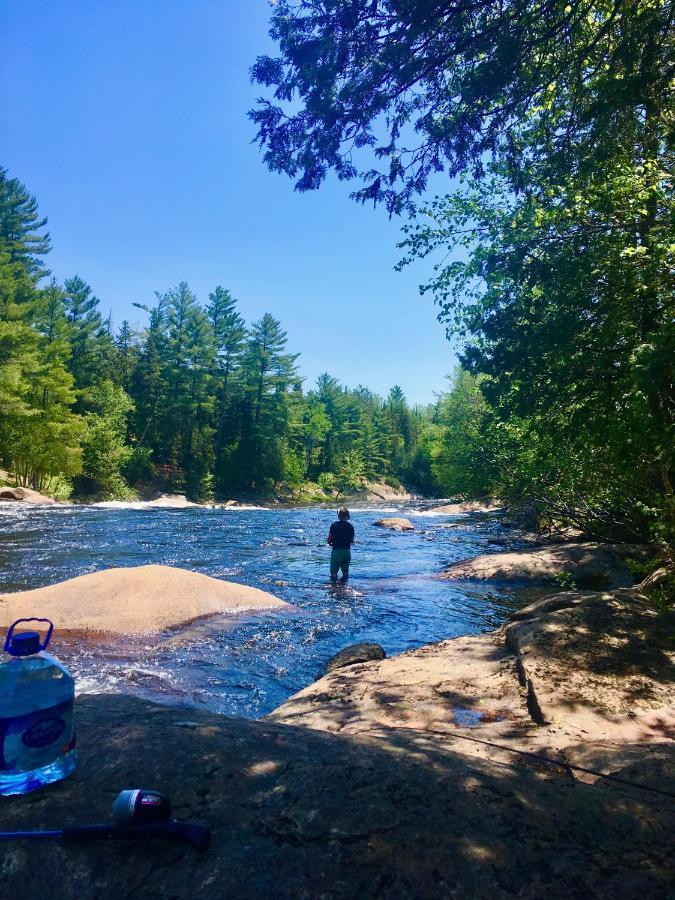 Chalet En Bois Rond Mauricie サン・タレクシ・デ・モン エクステリア 写真